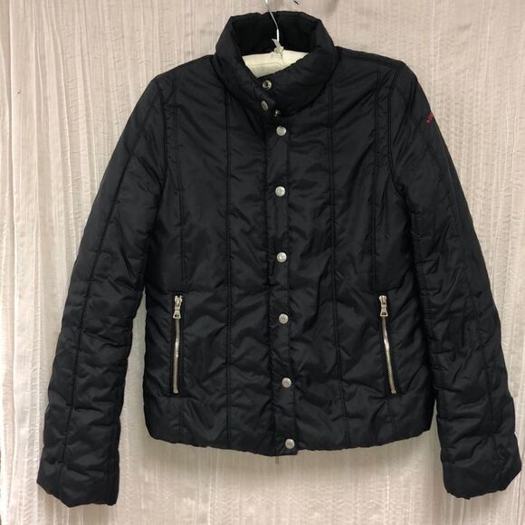 Guess Jeans M Ladies Black Quilted Puffer Jacket - Picture 1 of 14